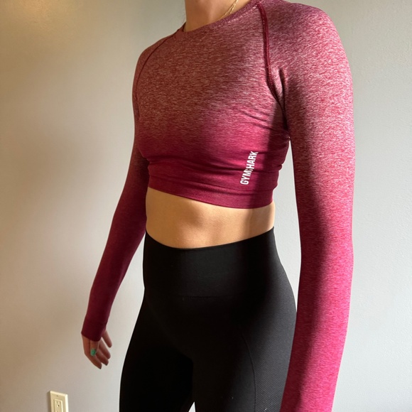 Gymshark Adapt Ombre Seamless Long Sleeve Crop Top - Picture 3 of 12
